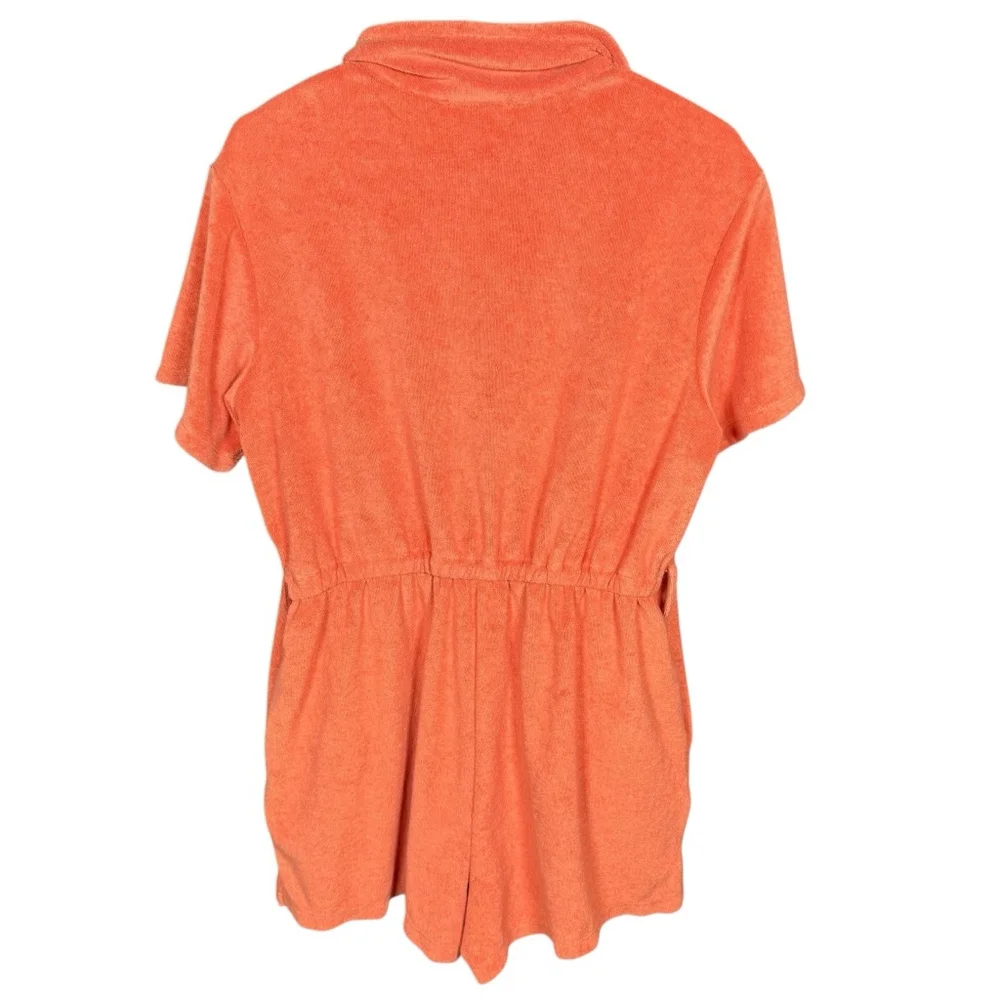 Beach Riot Gia Terry‎ Cloth Romper Orange Size M - Picture 4 of 6